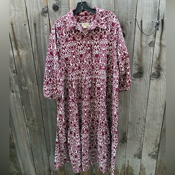 Anthropologie Maeve Bettina Tiered midi Shirt dress - Picture 3 of 6